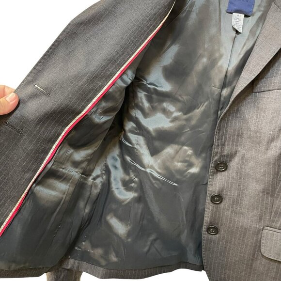 J. Crew Womens Super 120's Blazer Suit Wool Pinstripe Gray 2 Button Lined Size 8 - Picture 5 of 9